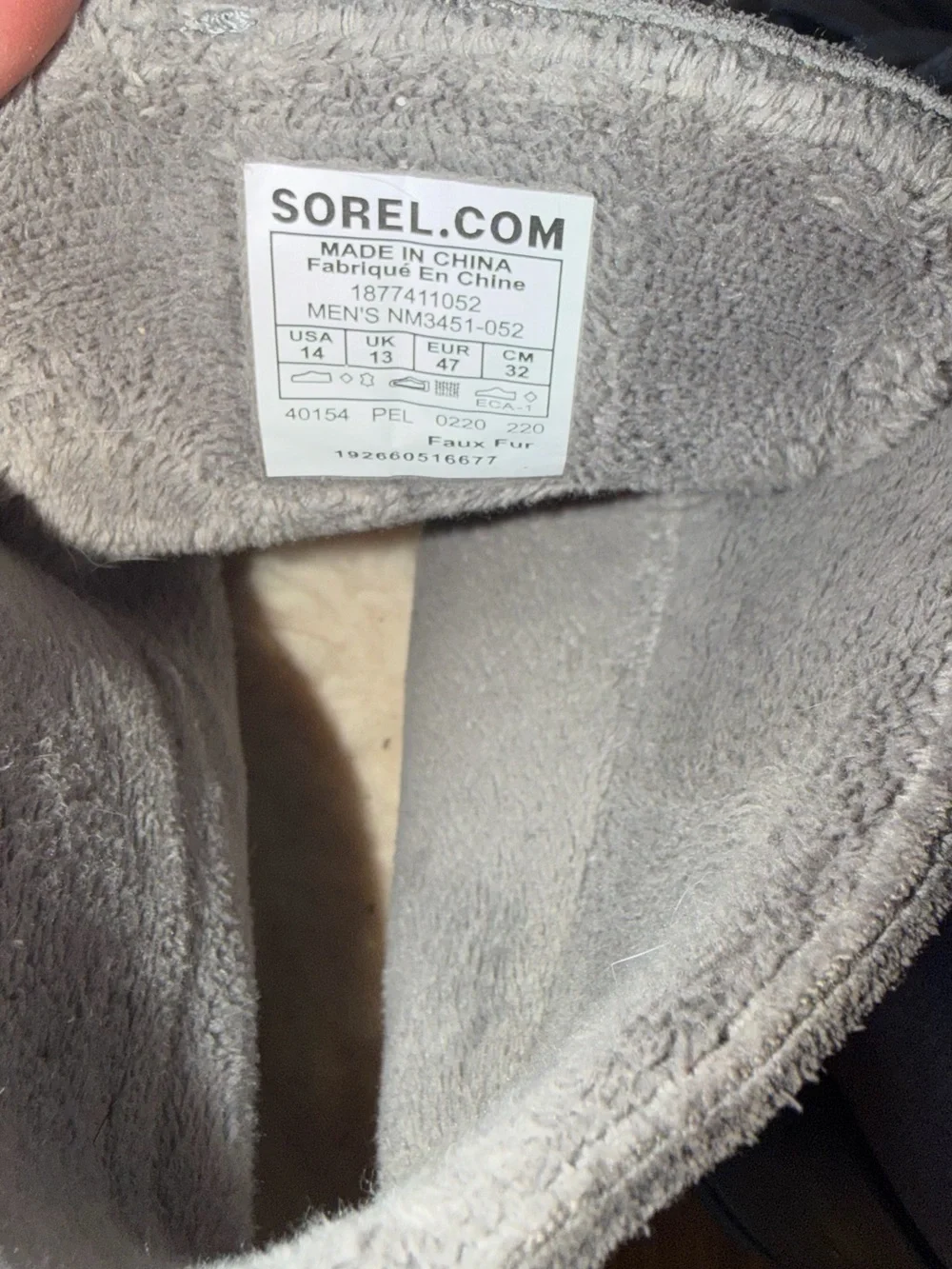 Sorel Men’s Gray High-Top Suede & Rubber Sneakers